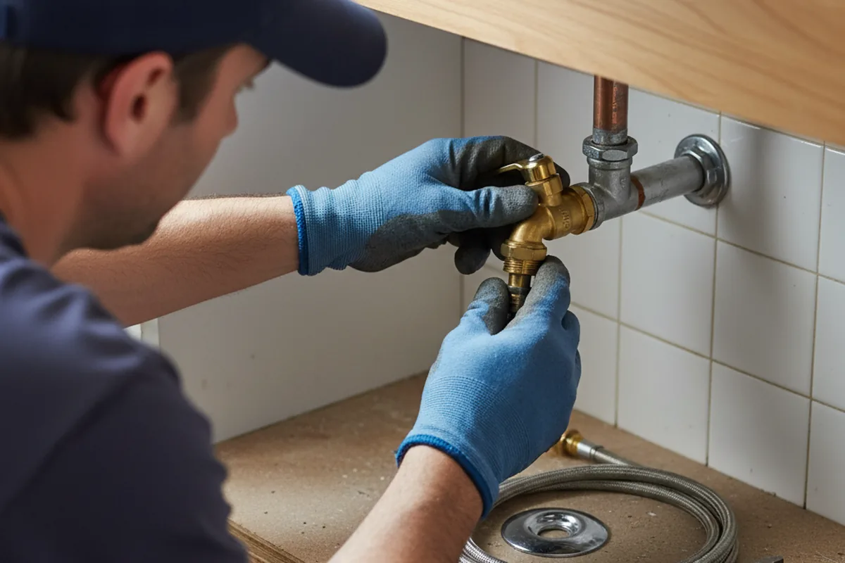 Shutoff valve and fitting work during Emergency Plumbing in Mascotte